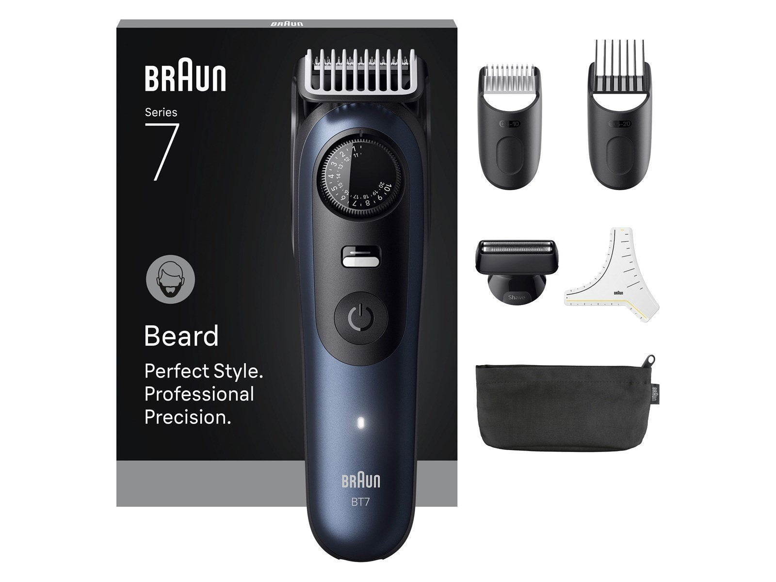 Braun Barttrimmer Styler BT 7520 - Black / Deep Blue Braun Barttrimmer Styler BT 7520 - Black / Deep Blue